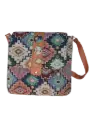 Jacquard Cotton Hand Bag - Floral   